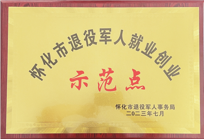 怀化市退役军人就业创业示范点