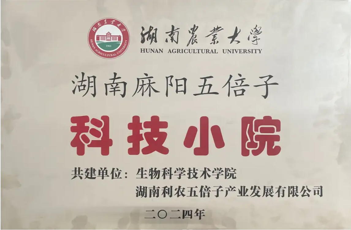 共建湖南麻阳五倍子科技小院